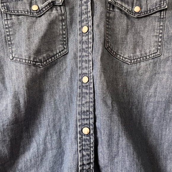 American Eagle Jean Button Down Shirt - Picture 2 of 6